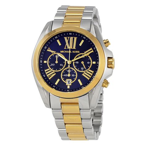 michael kors two tone bradshaw bracelet watch|Michael Kors bradshaw chronograph watch.